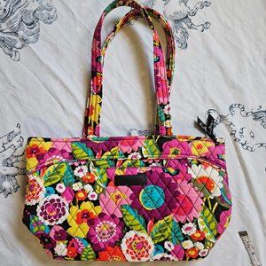 Vera Bradley Large Shoulder Bag in Pink Floral Multi
